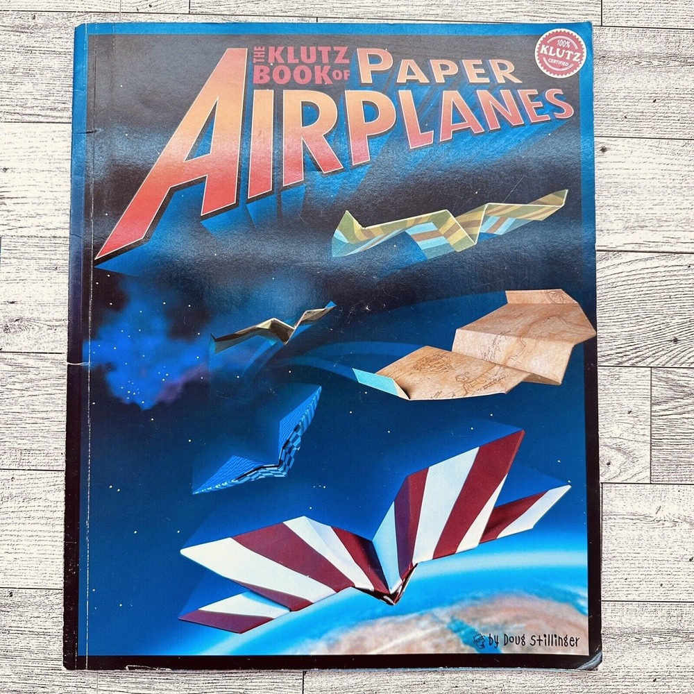 Klutz Book Of Paper Airplanes Doug Stillinger Vtg 2004 Softcover Activity‎ Book